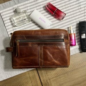 Toiletry Travel Bag Leather